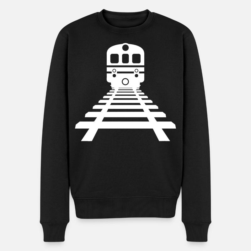 Dessin ferroviaire - Pull Premium bio Homme - noir