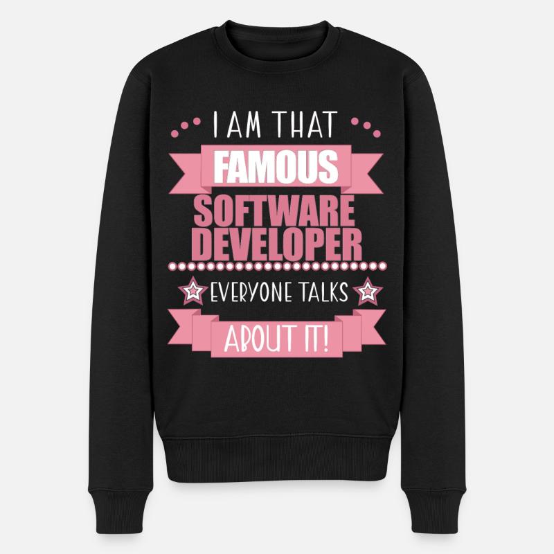 Softwareentwicklerin Beruf Damen Geschenk - Männer Premium Bio Pullover - Schwarz