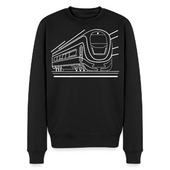 Zug Comic Look - Männer Premium Bio Pullover - Schwarz - Vorne - Nico (187cm)