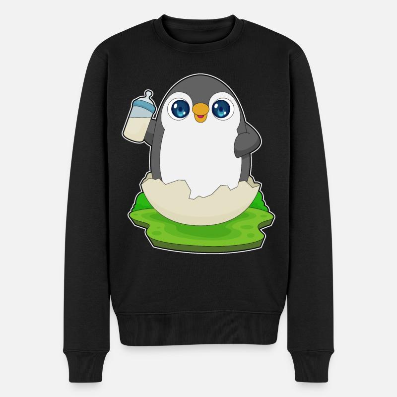 Penguin Biberon Lait - Pull Premium bio Homme - noir