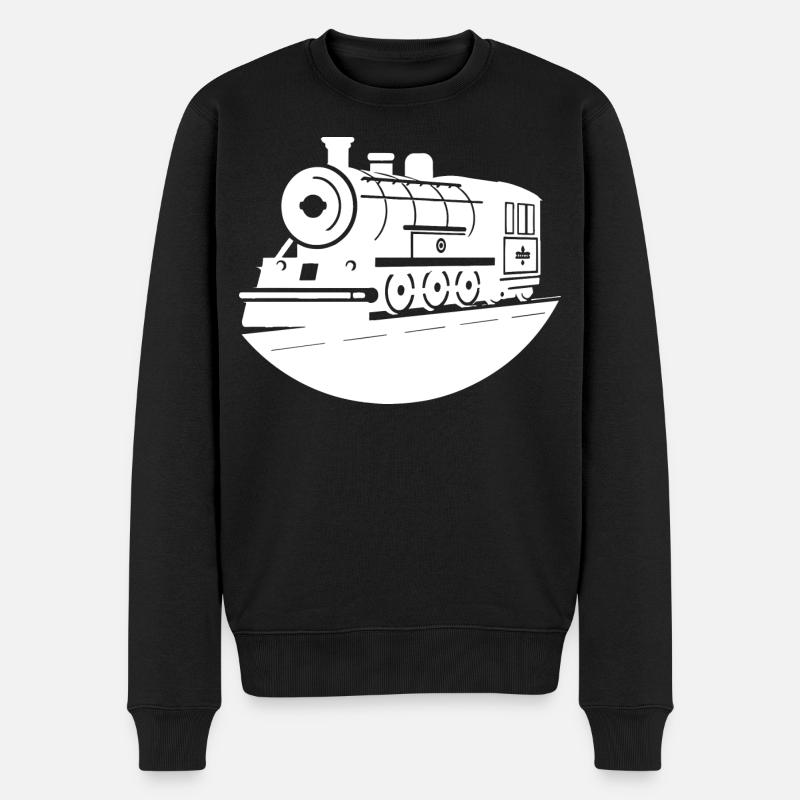 Dessin de locomotive - Pull Premium bio Homme - noir