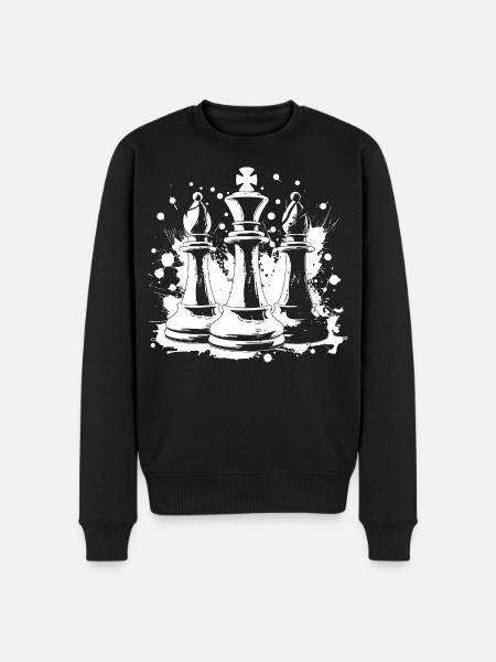 Chess bishop and king - Men's Premium Organic Jumper - black