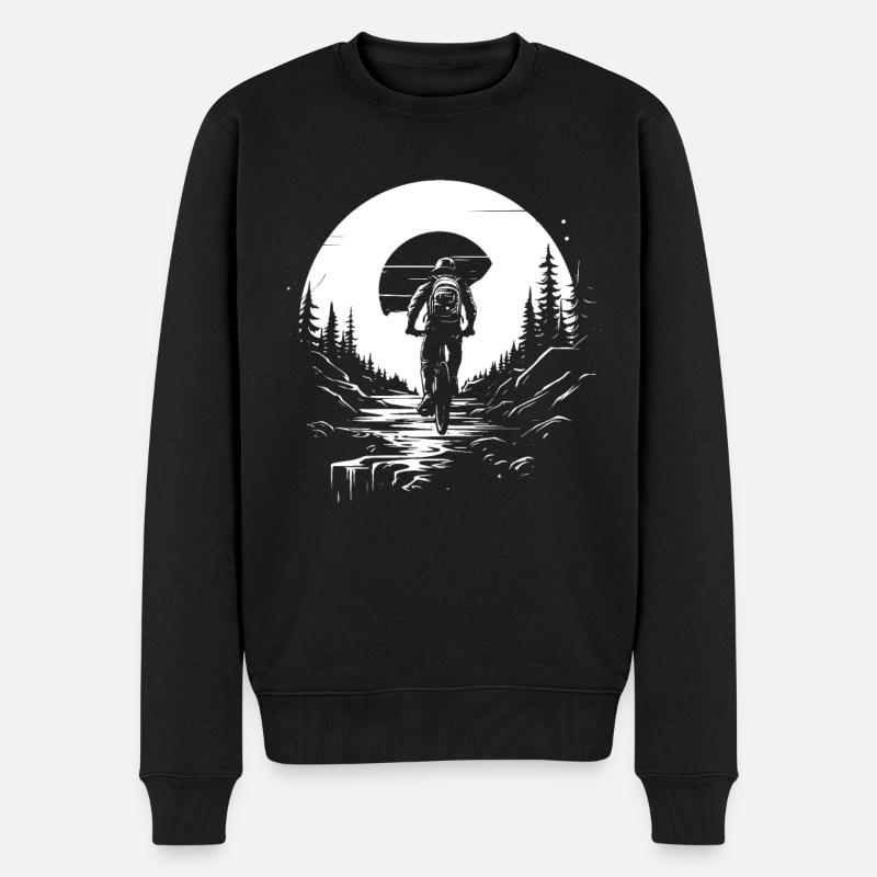 Croquis de VTT - Pull Premium bio Homme - noir