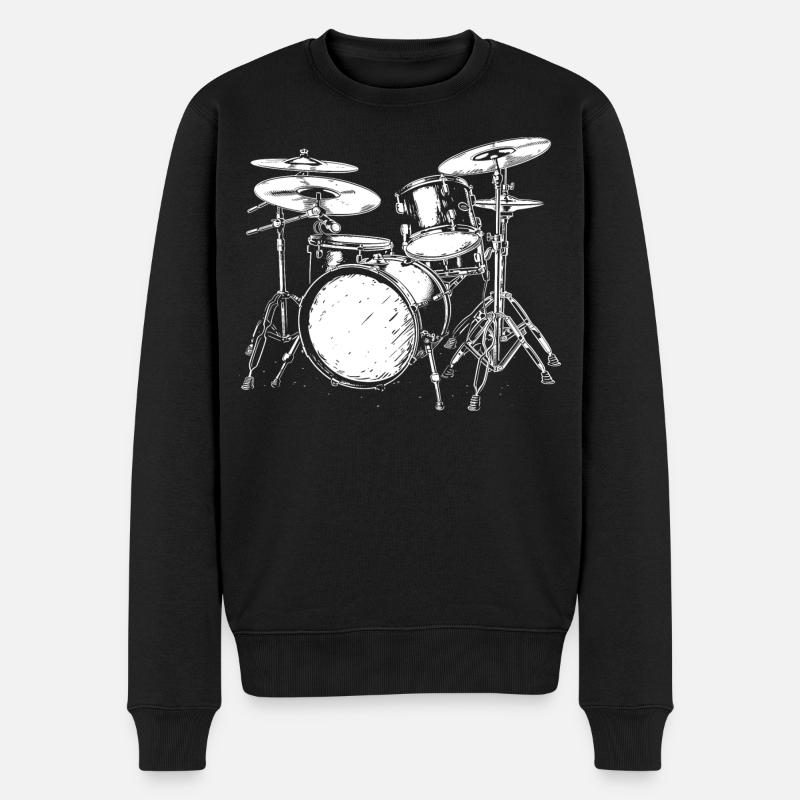 Trapset Skizze - Männer Premium Bio Pullover - Schwarz