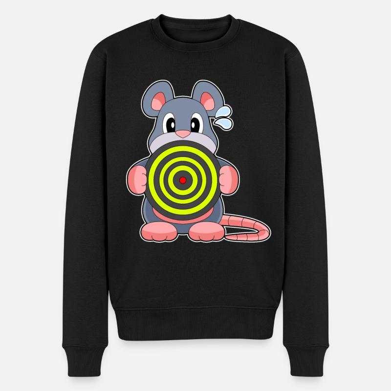 Maus Dart Dartpfeil - Männer Premium Bio Pullover - Schwarz