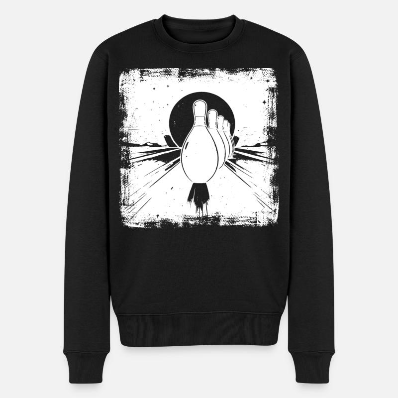 Bowling Pins - Männer Premium Bio Pullover - Schwarz