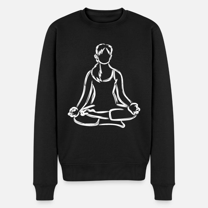 Dessin de Yogini - Pull Premium bio Homme - noir