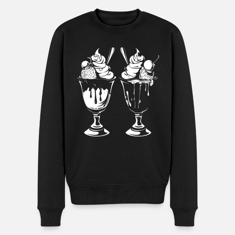 Graphique de coupe glacée - Pull Premium bio Homme - noir