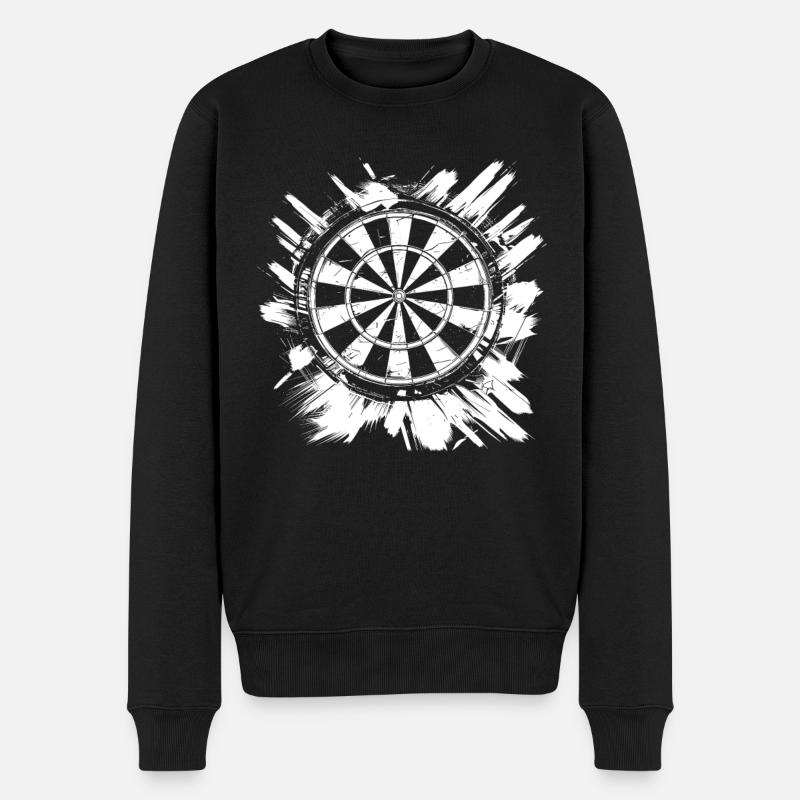 Dartscheibe - Männer Premium Bio Pullover - Schwarz