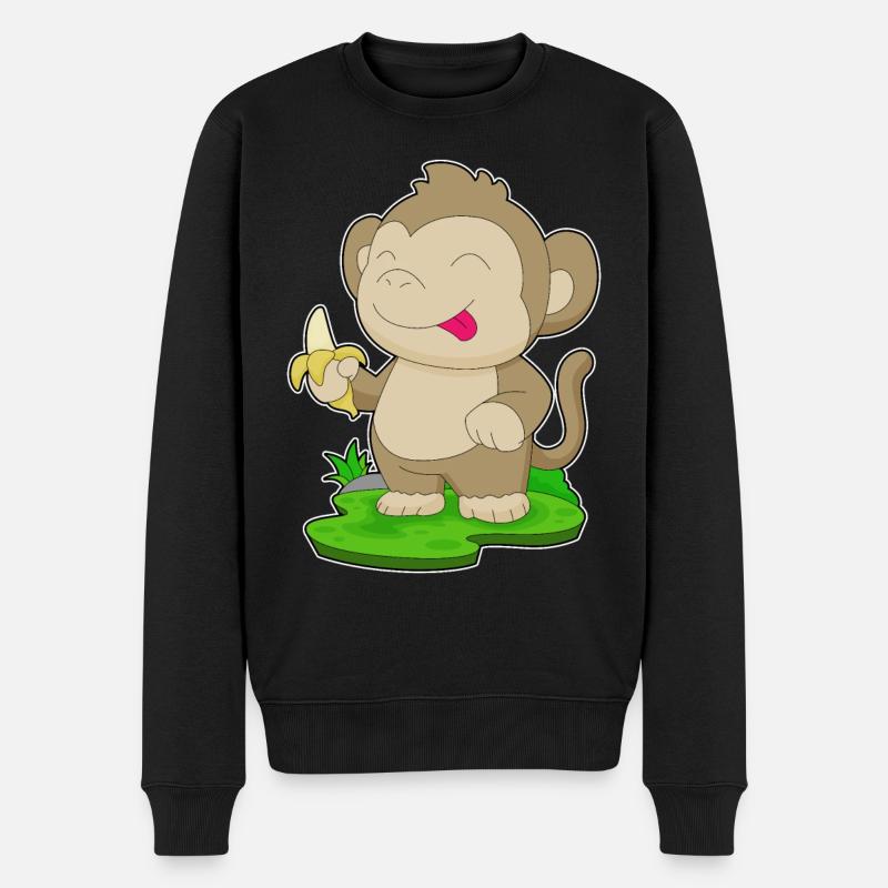 Singe Banane - Pull Premium bio Homme - noir