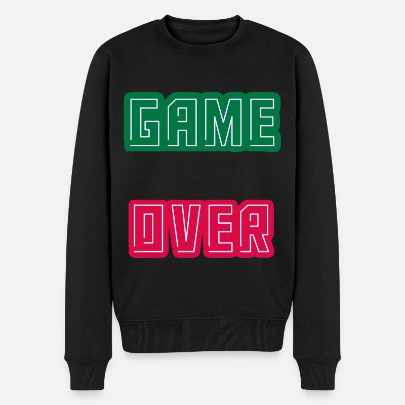 Game Over, Abschluss Level Freigeschaltet - Männer Premium Bio Pullover - Schwarz
