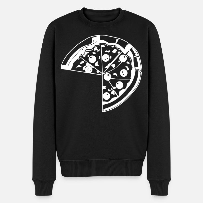 Croquis de pizza - Pull Premium bio Homme - noir