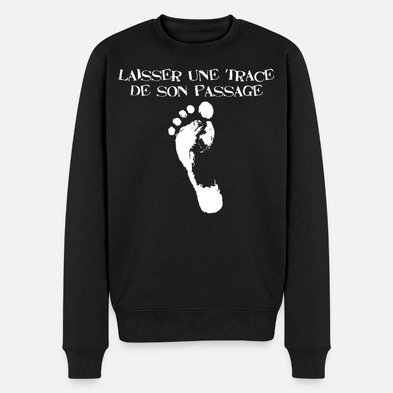 Une trace de son passage - Pull Premium bio Homme - noir