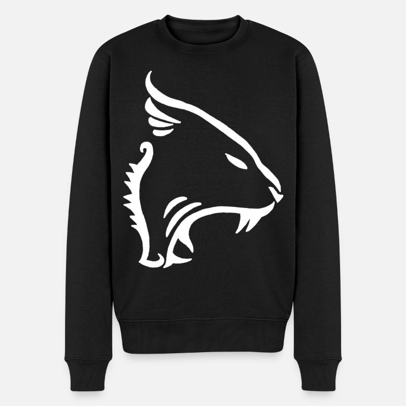 Animal tigre chat panthère (blanc) - Pull Premium bio Homme - noir