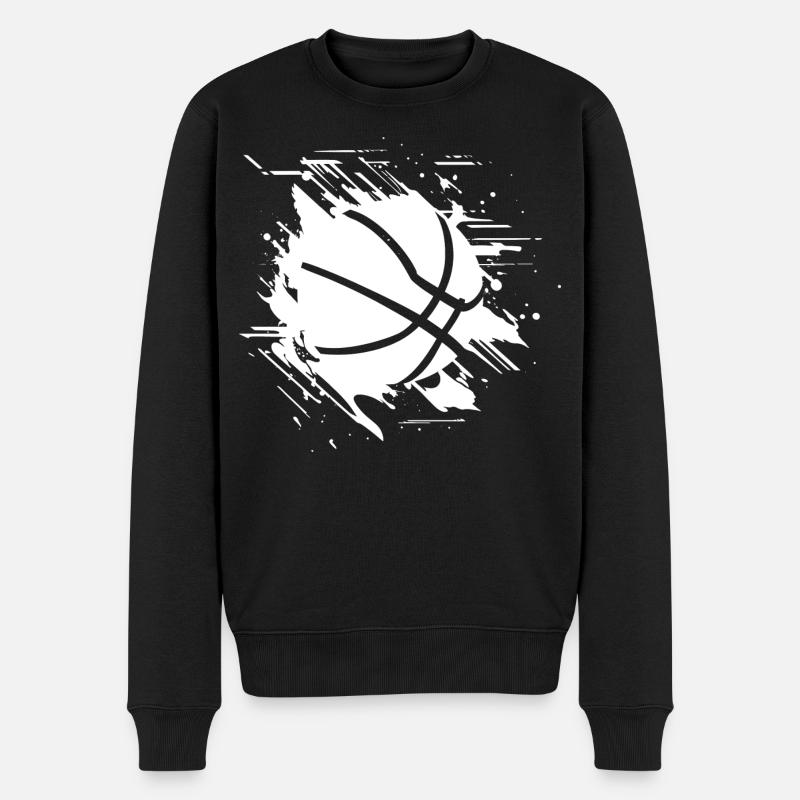Graphismes de basket-ball - Pull Premium bio Homme - noir