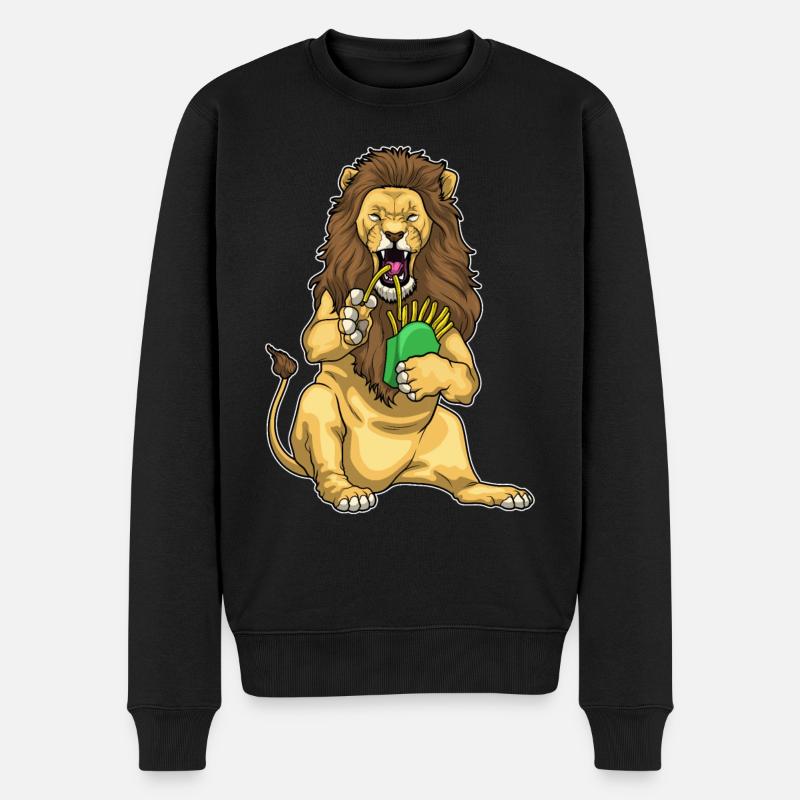 Frites Lion - Pull Premium bio Homme - noir