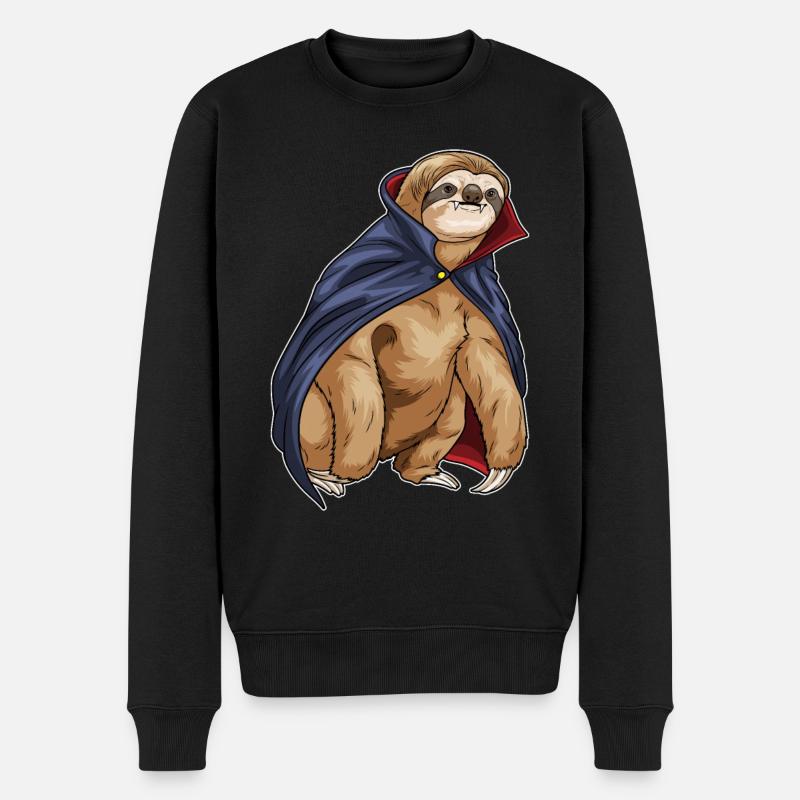 Sloth Halloween Vampire - Men's Premium Organic Jumper - black
