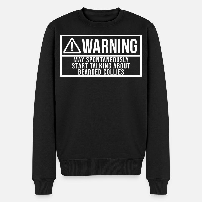 Bärtiger Collie - Männer Premium Bio Pullover - Schwarz