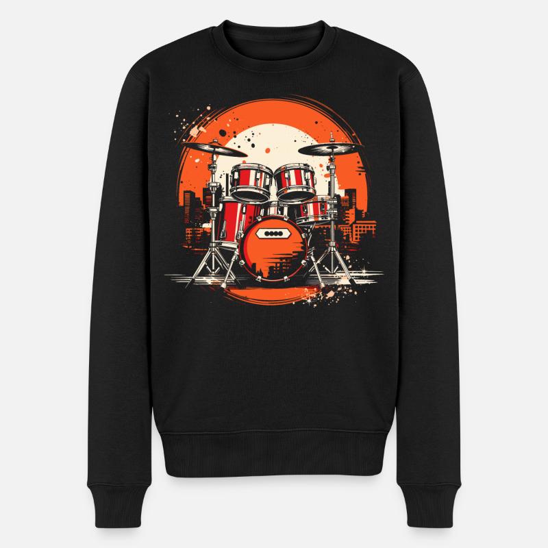 Trapset Grafik - Männer Premium Bio Pullover - Schwarz