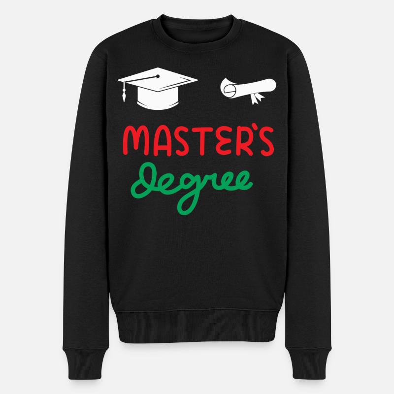 Master-Abschluss - Männer Premium Bio Pullover - Schwarz