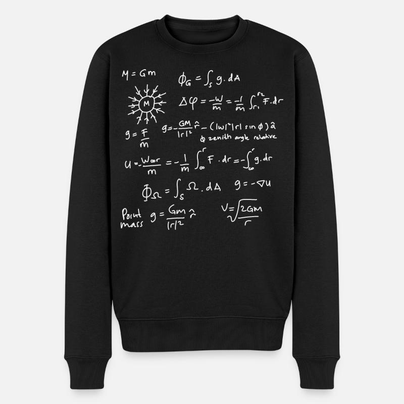 Physik Gleichungen Entfesselt - Männer Premium Bio Pullover - Schwarz