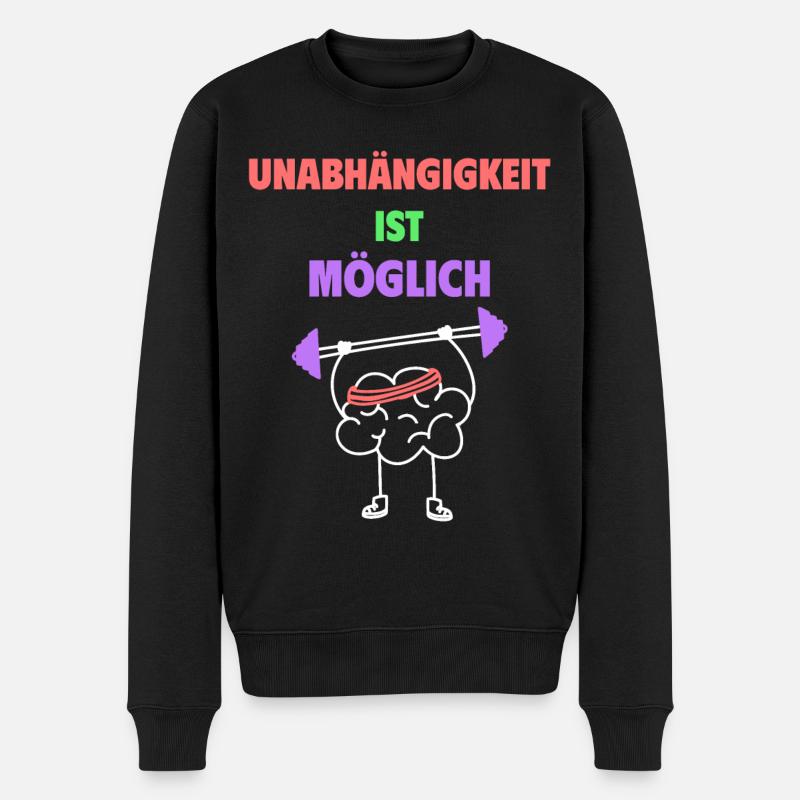 Unabhängigkeit ist möglich - Männer Premium Bio Pullover - Schwarz