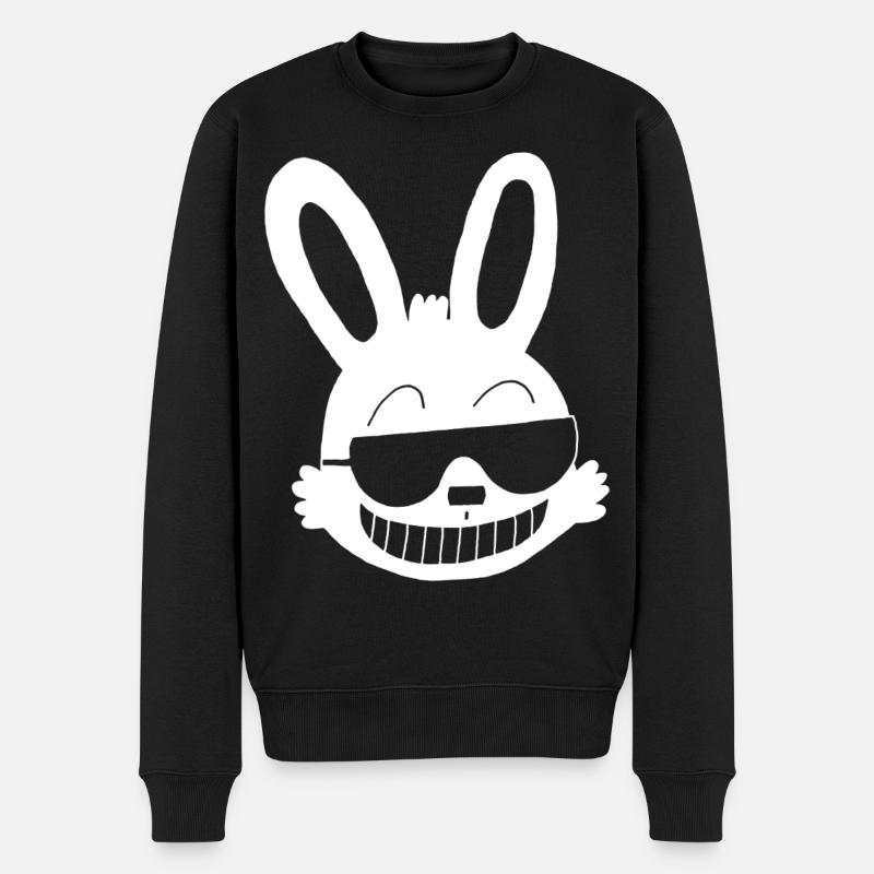 Lapin blanc frimeur - Pull Premium bio Homme - noir