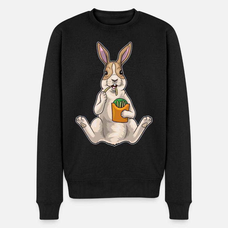 Frites lapin - Pull Premium bio Homme - noir