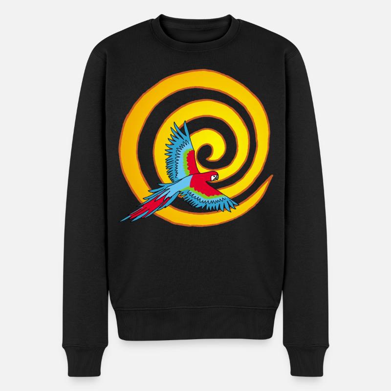 L'oiseau et le soleil - Pull Premium bio Homme - noir