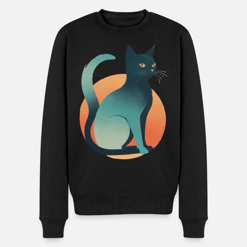 Chat noir - Pull Premium bio Homme - noir