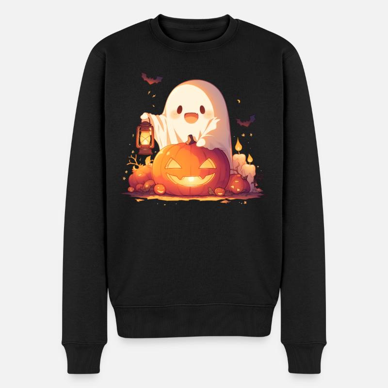 Halloween Ghost Ghost Citrouille Cadeau - Pull Premium bio Homme - noir