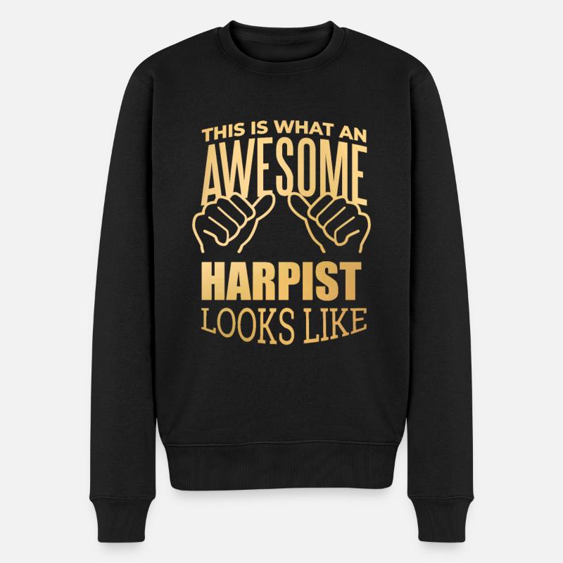 harpe - Pull Premium bio Homme - noir