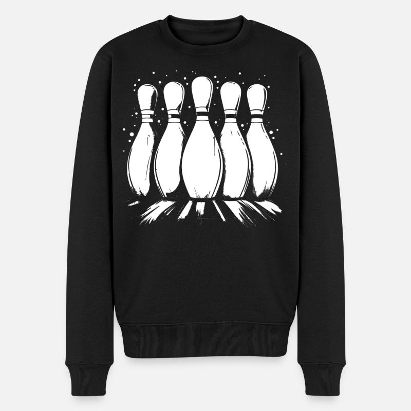 Quilles de bowling - Pull Premium bio Homme - noir