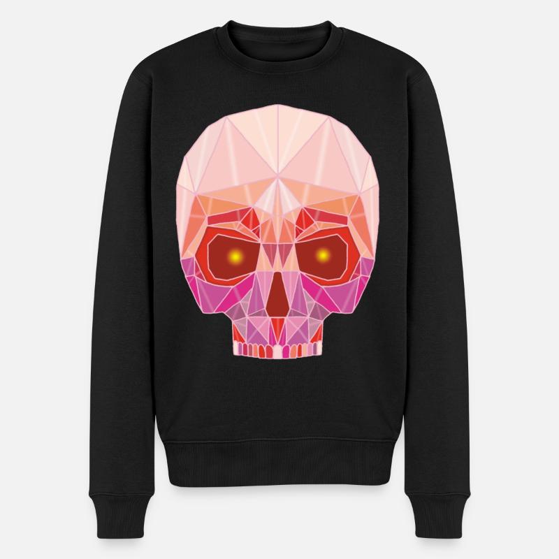 Rubin-Schädel - Männer Premium Bio Pullover - Schwarz