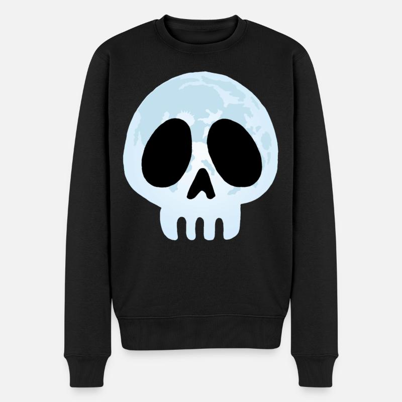 Crâne de la lune - Pull Premium bio Homme - noir