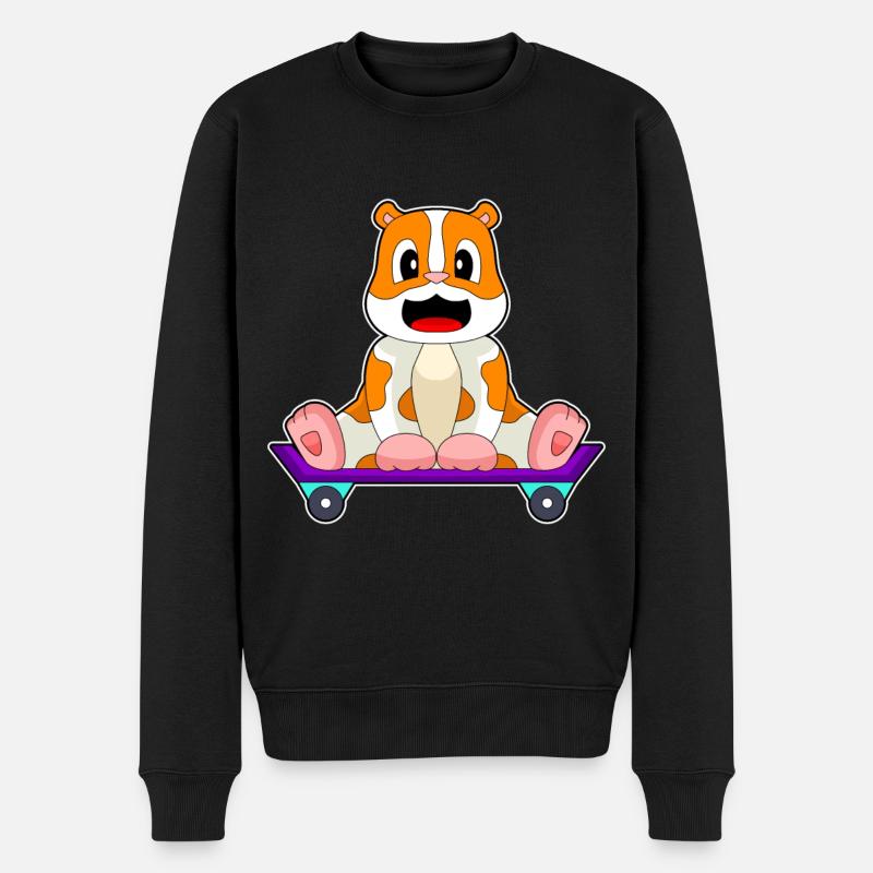 Hamster Skater Skateboard - Pull Premium bio Homme - noir