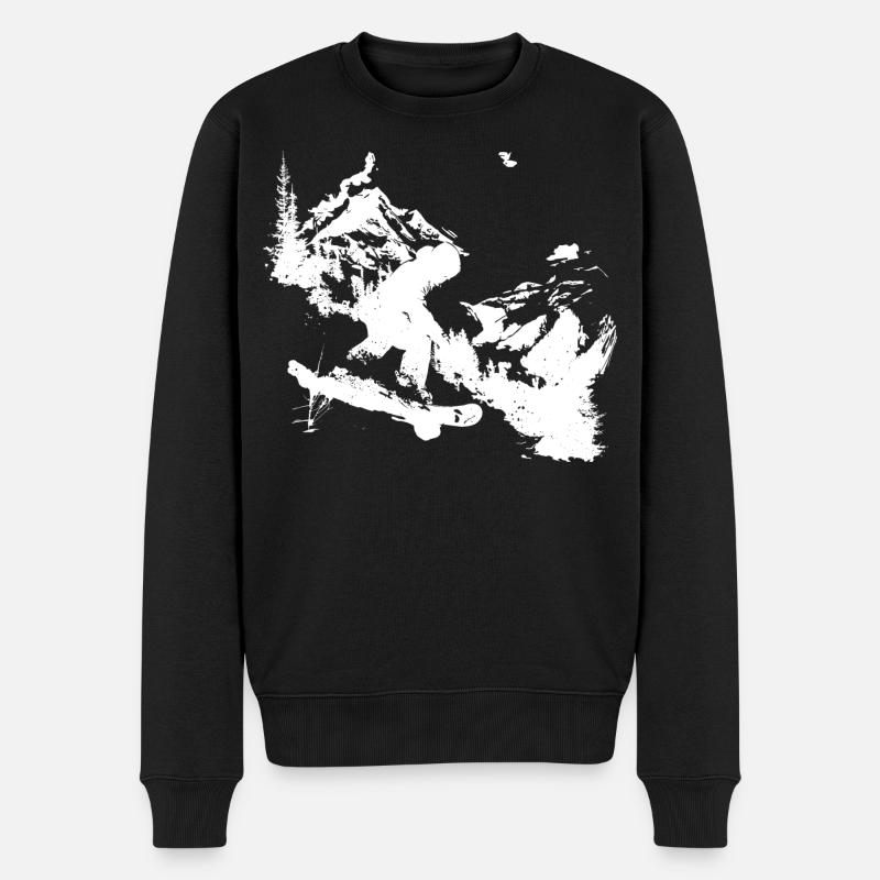 Graphismes de snowboard - Pull Premium bio Homme - noir