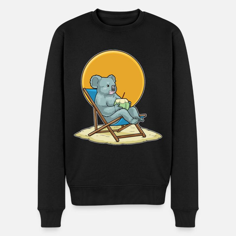 Chaise longue d’été Koala - Pull Premium bio Homme - noir