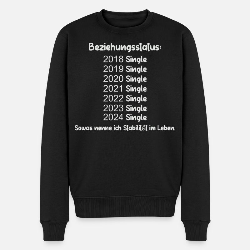 Statut de la relation Célibataire - Pull Premium bio Homme - noir