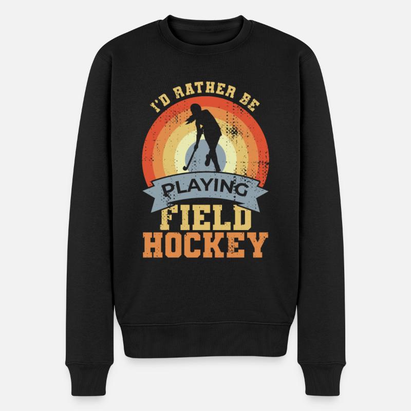 Citation sur le hockey sur gazon - Pull Premium bio Homme - noir