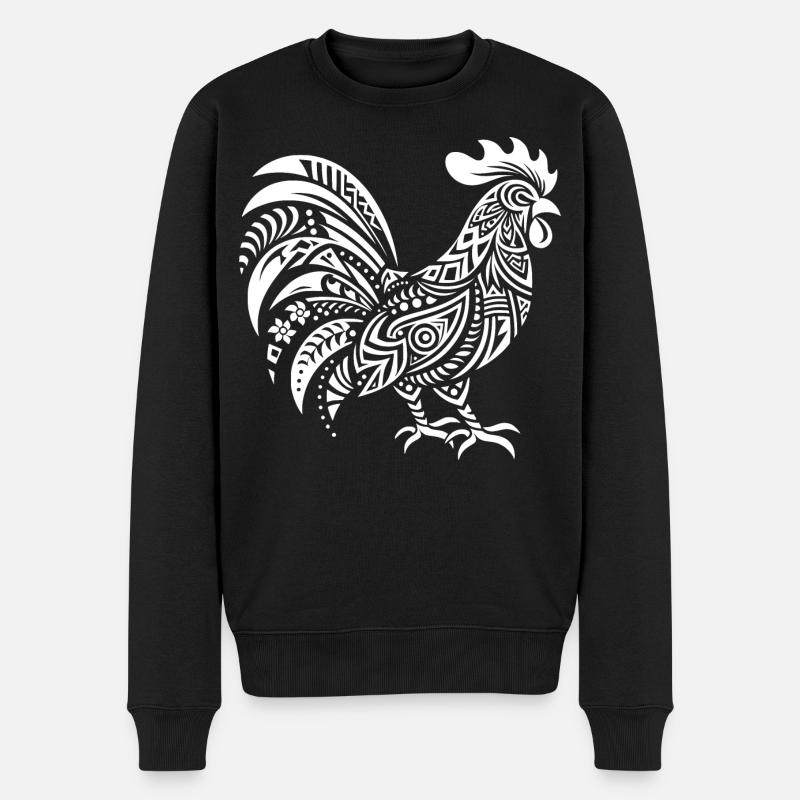 Coq Tribal - Pull Premium bio Homme - noir