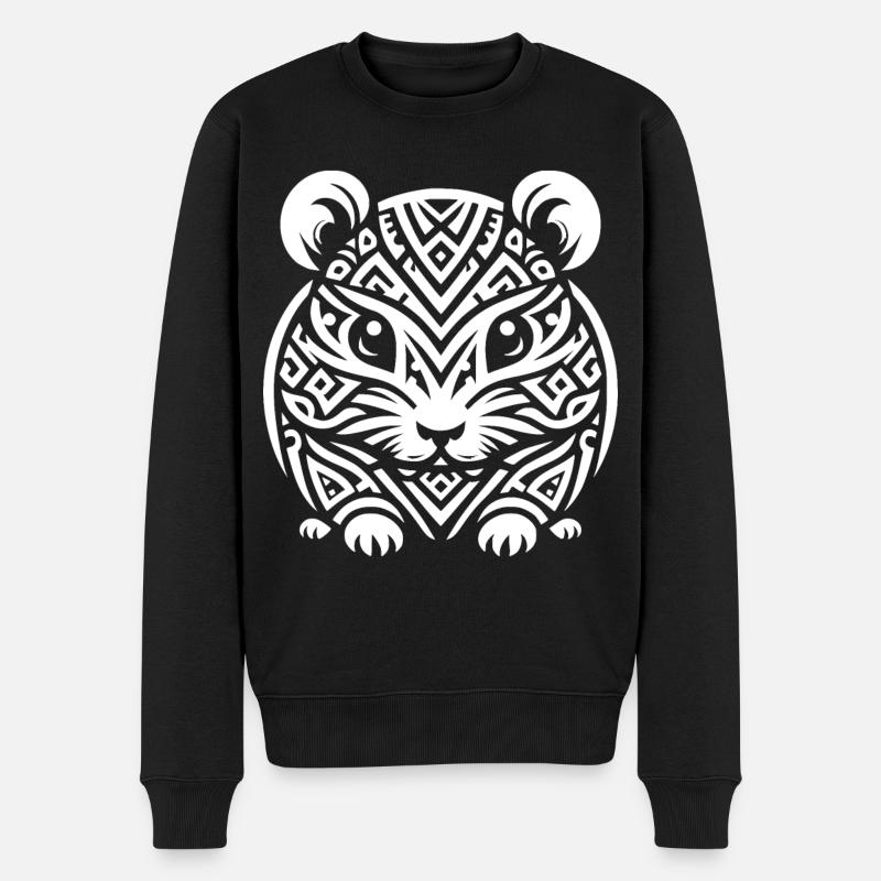 Hamster tribal - Pull Premium bio Homme - noir