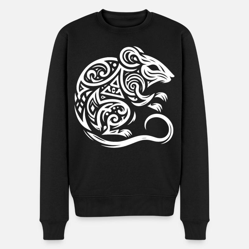 Souris tribale - Pull Premium bio Homme - noir