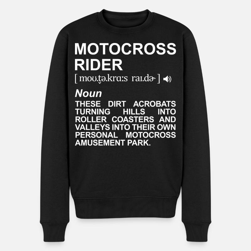 Définition du pilote de motocross - Pull Premium bio Homme - noir