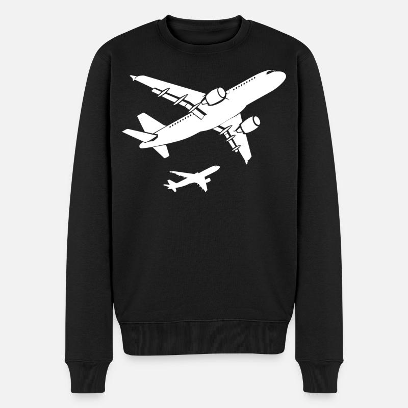 Dessin d’avion - Pull Premium bio Homme - noir