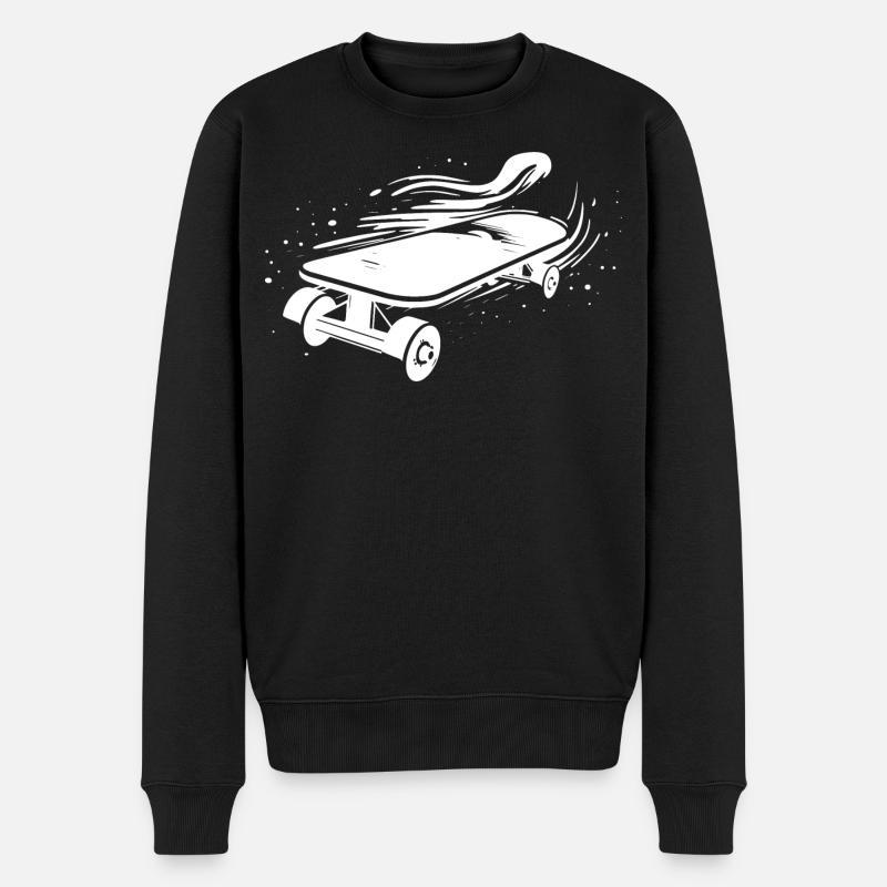 Croquis de planche à roulettes - Pull Premium bio Homme - noir