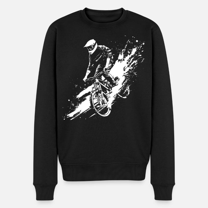 Cyclistes de VTT - Pull Premium bio Homme - noir
