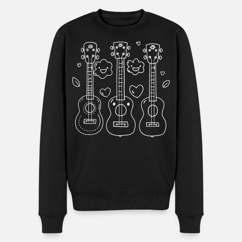 Ukulélé de dessin animé - Pull Premium bio Homme - noir