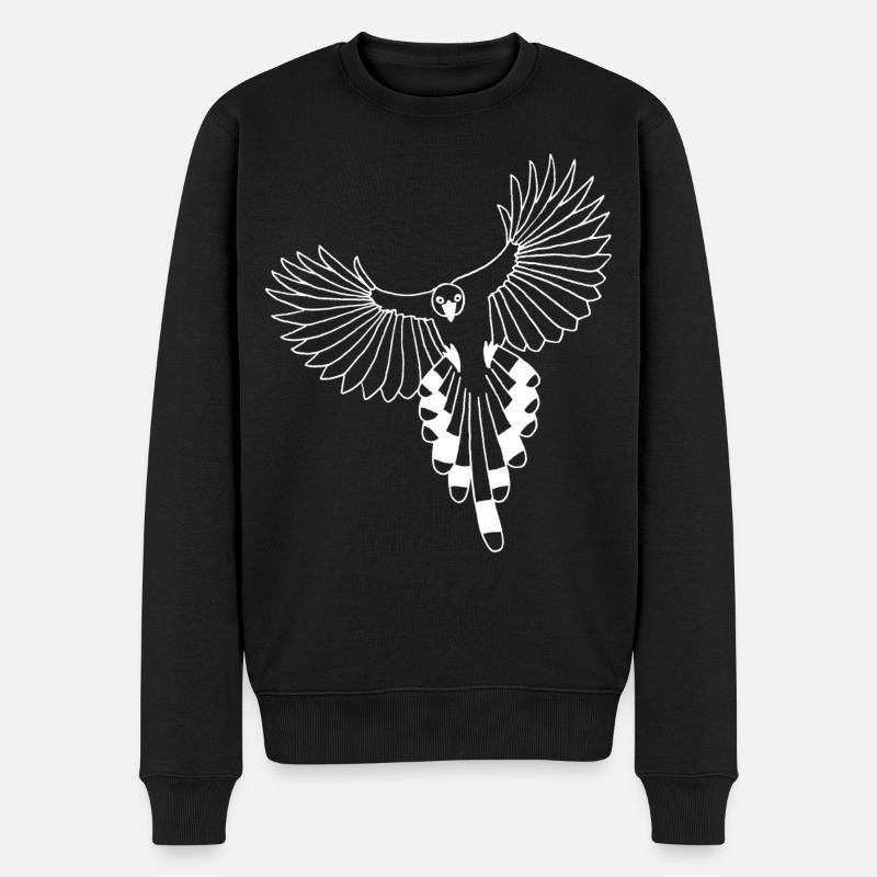 L'envol de l'oiseau blanc - Pull Premium bio Homme - noir
