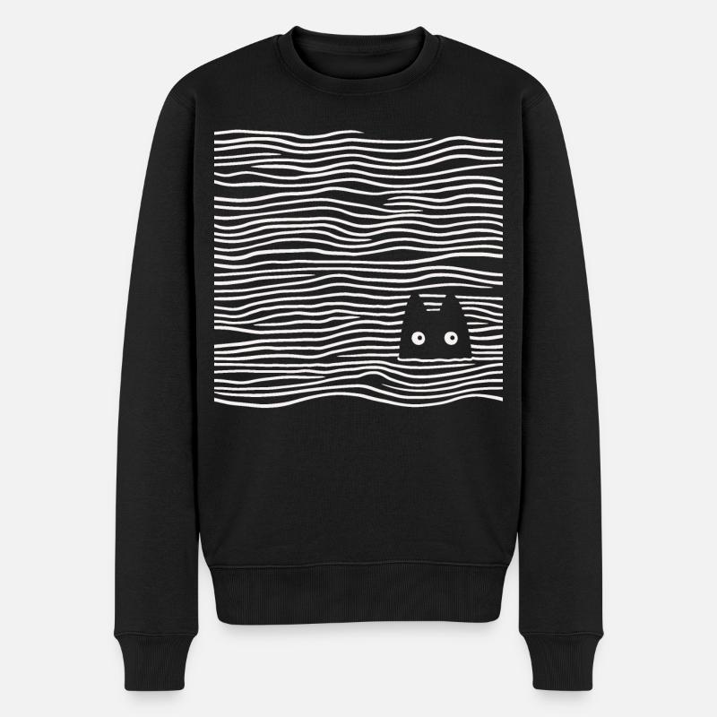 Chat dans la mer - Pull Premium bio Homme - noir